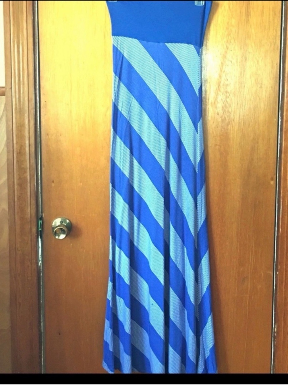 Blue Striped Maxi Skirt - Women